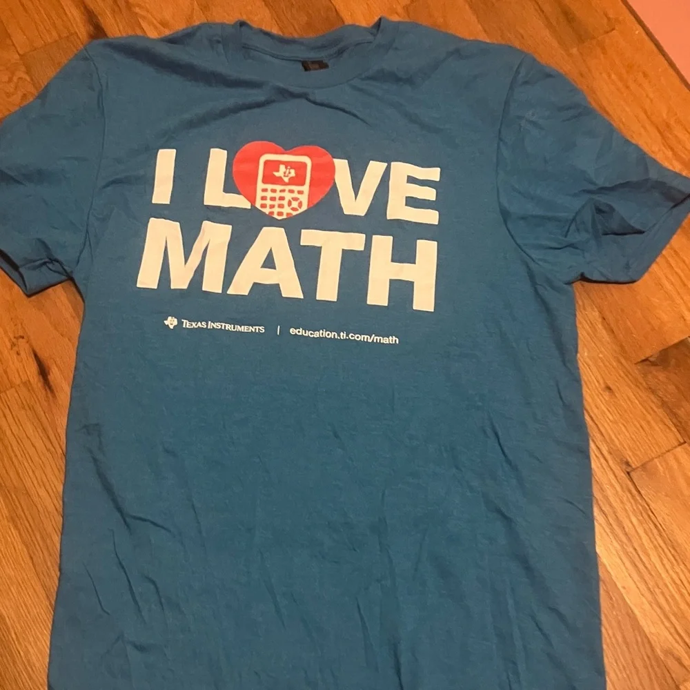 Texas Instruments Women's Blue 'I Love Math' Tee - Picture 1 of 3